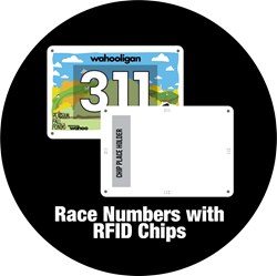 Picture of Race Numbers with RFID Chip Application - Timers
