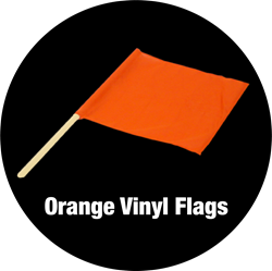 Picture of Orange Mesh Flags
