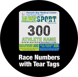 Picture of Race Numbers with Tear Tags