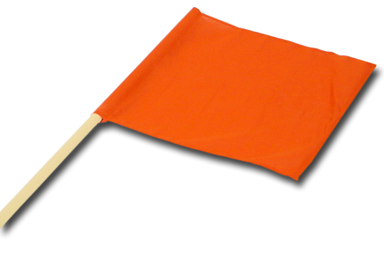 Orange Vinyl Flags for Racing Traffic - Athlete Race Numbers